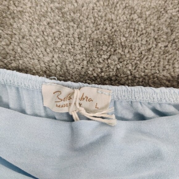 Bellambra Women's Silk Blend Tank Top Blouse Light Blue Size Large Dainty Boho - Picture 4 of 8